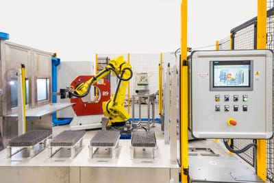 Cella robotizzata di oliatura e controllo viti