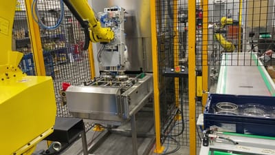 Linea robotizzata per componenti di frizioni